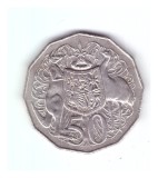 Moneda Australia 50 cents/centi 1981, stare foarte buna, curata