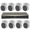 Sistem supraveghere IP 4K Hikvision 8 camere 8MP IR 30m lumina alba 30m microfon Smart Hybrid Light, NVR 8 canale PoE 12MP AcuSense SafetyGuard Survei