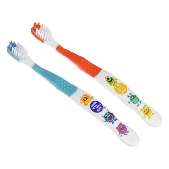 Periuțe de Dinți, LifeTime, Model Monștri, Set 2 Bucăți, Multicolor, V&acirc;rstă 3+ Ani