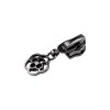 Cursor metalic pentru fermoar spiralat 6 mm, Floare nichel negru, Crisalida