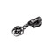 Cursor metalic pentru fermoar spiralat 6 mm, Floare nichel negru