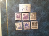 Set 7 Timbre Canada - 1953 si 1956 - Fauna, Nestampilat