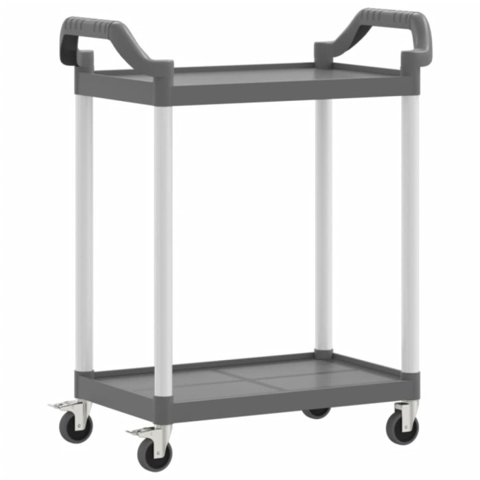 Carucior cu 2 niveluri, gri, 81x41x92 cm, aluminiu