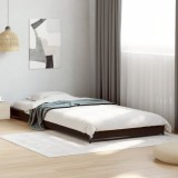 Cumpara ieftin Cadru de pat, negru, 100x200 cm, lemn prelucrat și metal