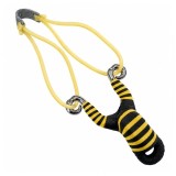Praștie din aliaj cu benzi elastice DEPOX&reg;, m&acirc;ner ergonomic, 13 cm, galben
