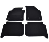 Covorase mocheta VW Touran 05/2003-, cu fixare in podea OVALA Negre, set de 4 bucati