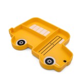 Farfurie silicon model autobuz, melii, yellow