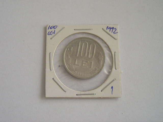 M1 C10 - Moneda foarte veche 121 - Romania - 100 lei 1992
