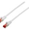 Cablu patch cord S/FTP Cat6 alb 2m