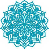 Cumpara ieftin Sticker decorativ, Mandala, Turcoaz, 60 cm, 7450ST, Oem