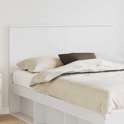 vidaXL Tăblie cap cu headboard Alb 160 cm Lemn compozit 887615 foto