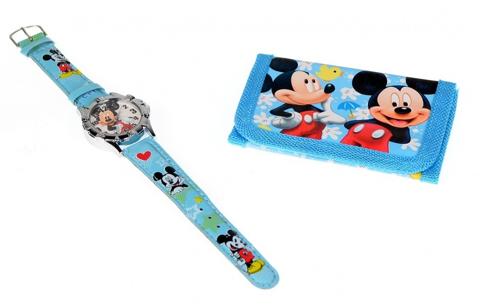 Set ceas pentru copii cu Mickey Mouse + portofel cadou - COCO6630 |  Okazii.ro