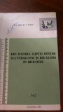 Din istoria luptei dintre materialism si idealism in biologie V.Preda 1960