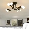 Lustra Modernist Octa 8, 8x E27, Negru, Design Modern, Alessandro DESIGN