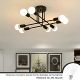 Lustra Modernist Octa 8, 8x E27, Negru, Design Modern, Alessandro DESIGN