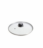 Capac rotund, sticla transparenta, 22 cm