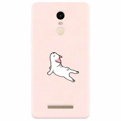 Husa silicon pentru Xiaomi Remdi Note 3, Cute Dog Streching foto