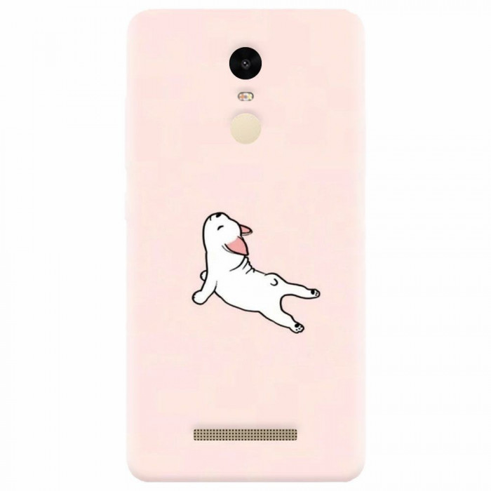 Husa silicon pentru Xiaomi Remdi Note 3, Cute Dog Streching