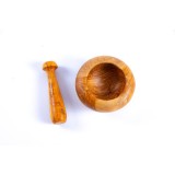 Mojar cu pistil Rotund din lemn de măslin