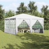 vidaXL Cort pentru Petreceri Alb 400 x 400 x 266 cm Poliester, Oțel
