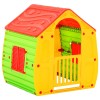 Casuta Joaca Copii Gossi 102x90x109 cm, PP, Rosu/Verde/Galben, Interior/Exterior, +10 Luni