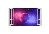 Cumpara ieftin Autocolant decorativ, Fereastra, Planete, Multicolor, 83 cm, 26ST, Oem