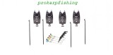 Set 4 Avertizori Pescuit Diamant Alb TLI-07 + Swingere MK2 cu Starleti si Picheti - Senzori Pescuit, Hanger