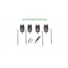 Set 4 Avertizori-Senzori pescuit Cu 4 Swingere MK2 Starleti si 4 picheti