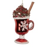 Cumpara ieftin Set 6 ornamente brad Craciun sticla multicolora 7x6x12 cm