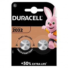 Baterie Litiu 3V CR2032 265mAh, Dimensiuni 20 x 3.2 mm DuraCell Blister 2 foto