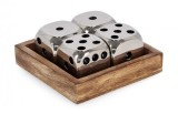 Cumpara ieftin Zaruri decorative lemn metal Fortune 10.5x10.5x4.4 cm