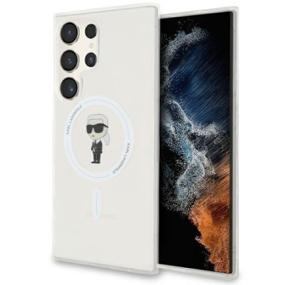 Husa pentru Samsung Galaxy S24 Ultra - Karl Lagerfeld IML Luxury MagSafe (KLHMS24LHFCKNOT) - Transparent Ikonik foto