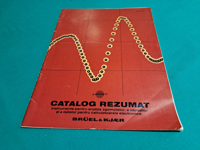 CATALOG REZUMAT INSTRUMENTE ANALIZA ZGOMOTELOR, VIBRAȚIILOR * ANII 1980 * foto