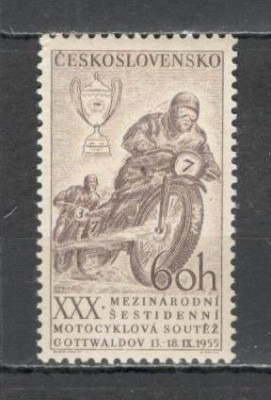 Cehoslovacia.1955 Cursa de 6 zile la motociclism XC.240 foto