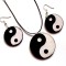 set bijuterii lemn cu Yin Yang 40850