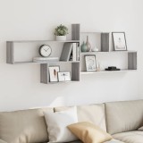 Gossi raft de perete, gri sonoma, 167,5x18x68 cm, lemn prelucrat