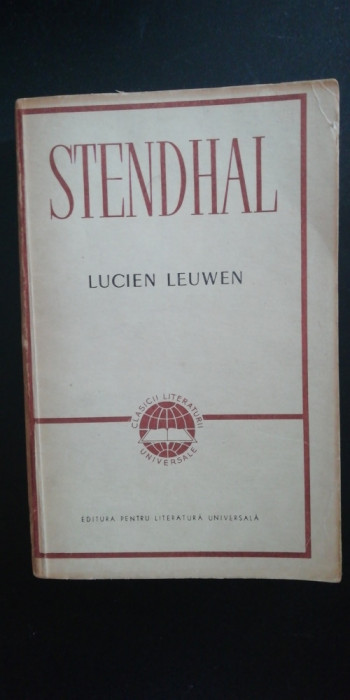 myh 712s - Stendhal - Lucien Leuwen - ed 1962
