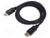 Cablu DisplayPort Goobay 3m negru, mufă DisplayPort - DisplayPort, 8K, 4K, HDR, certificat VESA