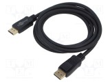 Cablu DisplayPort Goobay 3m negru, mufă DisplayPort - DisplayPort, 8K, 4K, HDR, certificat VESA