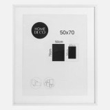 Tablou Decorativ cu Passepartout, Rama Alba din Lemn, 50x70cm, CMCLASS