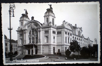 P.385 CP ROMANIA CLUJ TEATRUL NATIONAL 1936 foto