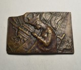 Plachetă Principesa Ileana 1927, Rară, Incompletă, Tăiată, Medalie Rom&acirc;nia
