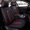 2 x Huse Scaune pentru Masini Auto Universal Negru Rosu Piele Textile