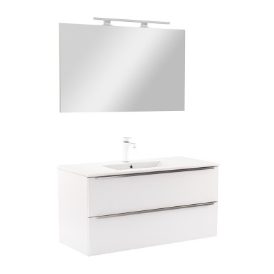 Mobilier complet de baie Vario Trim 100 alb-alb foto