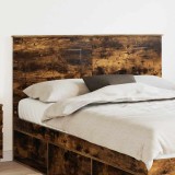 Cumpara ieftin Tablie cap cu headboard Stejar fumuriu 140 cm Lemn compozit
