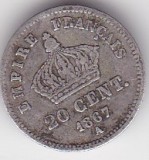 Franta 20 Centimes Napoleon III 1867 A