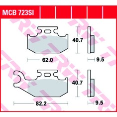Set placute frana TRW MCB723SI - Bombardier Outlander - Traxter - Outlander - CAN-AM - Yamaha YFM Rhino - Raptor