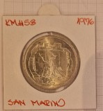 San Marino 500 lire 1976, KM#58, argint, comemorativa, stare buna, Europa