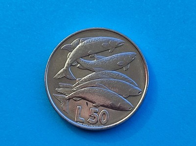 50 Lire 1975 San Marino-UNC-RAR foto