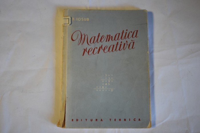 B. Iosub - Matematica recreativa (1952)